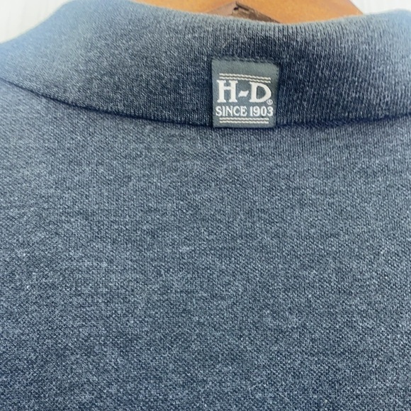 Harley Davidson -Grey Polo Harley Emblem On Left Chest Daytona Beach Size Large - Picture 10 of 10